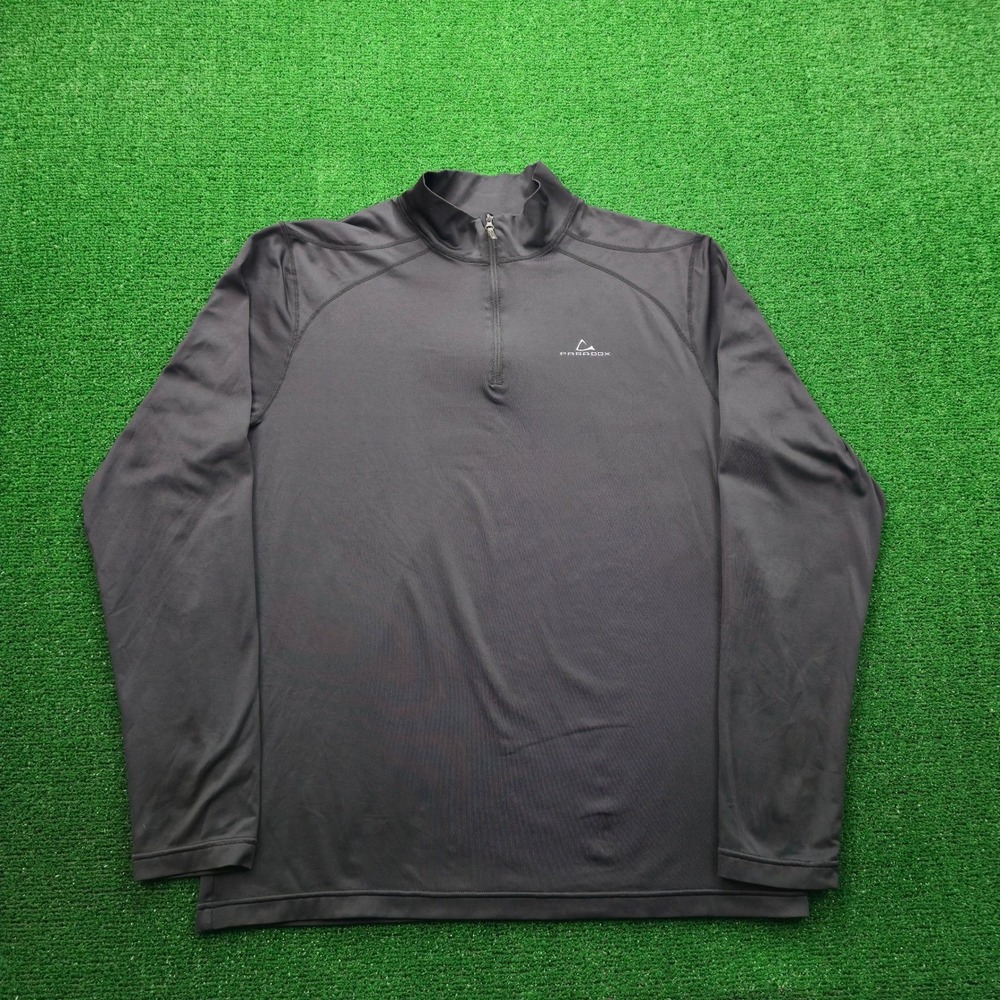 Paradox Quarter Zip Sweatshirt Mens Large Black Performance Pullover Active